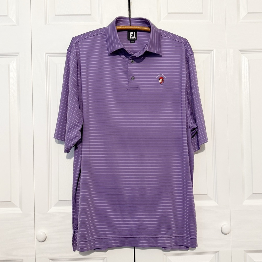 FootJoy Gasparilla Inn Golf Club Polo Shirt Size Large Pirate Logo Performance